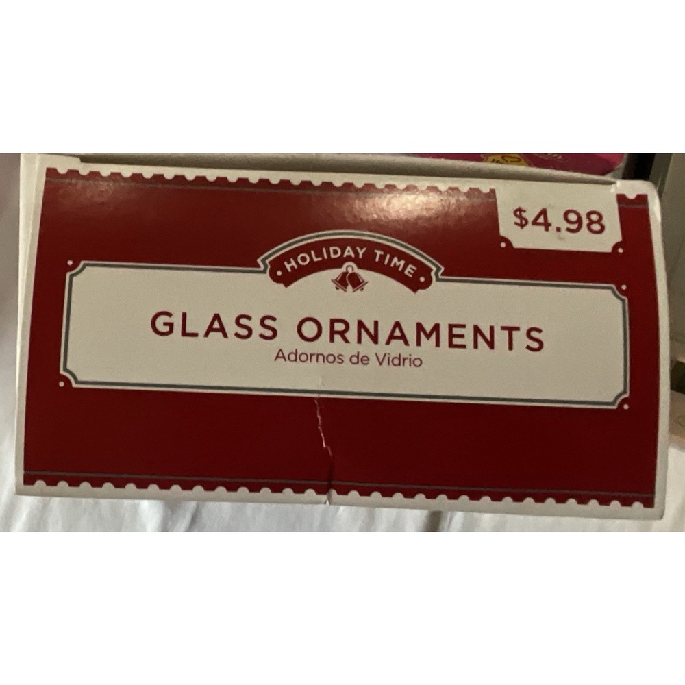 Set‎ Of 4 Holiday Living Glass Christmas Ornaments - Wintertime scene - Picture 3 of 5